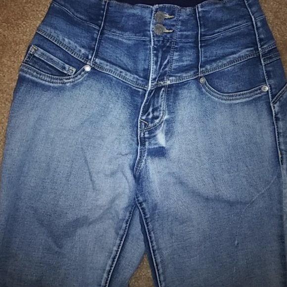 Stretch Denim High Waist Jeans - Picture 3 of 7